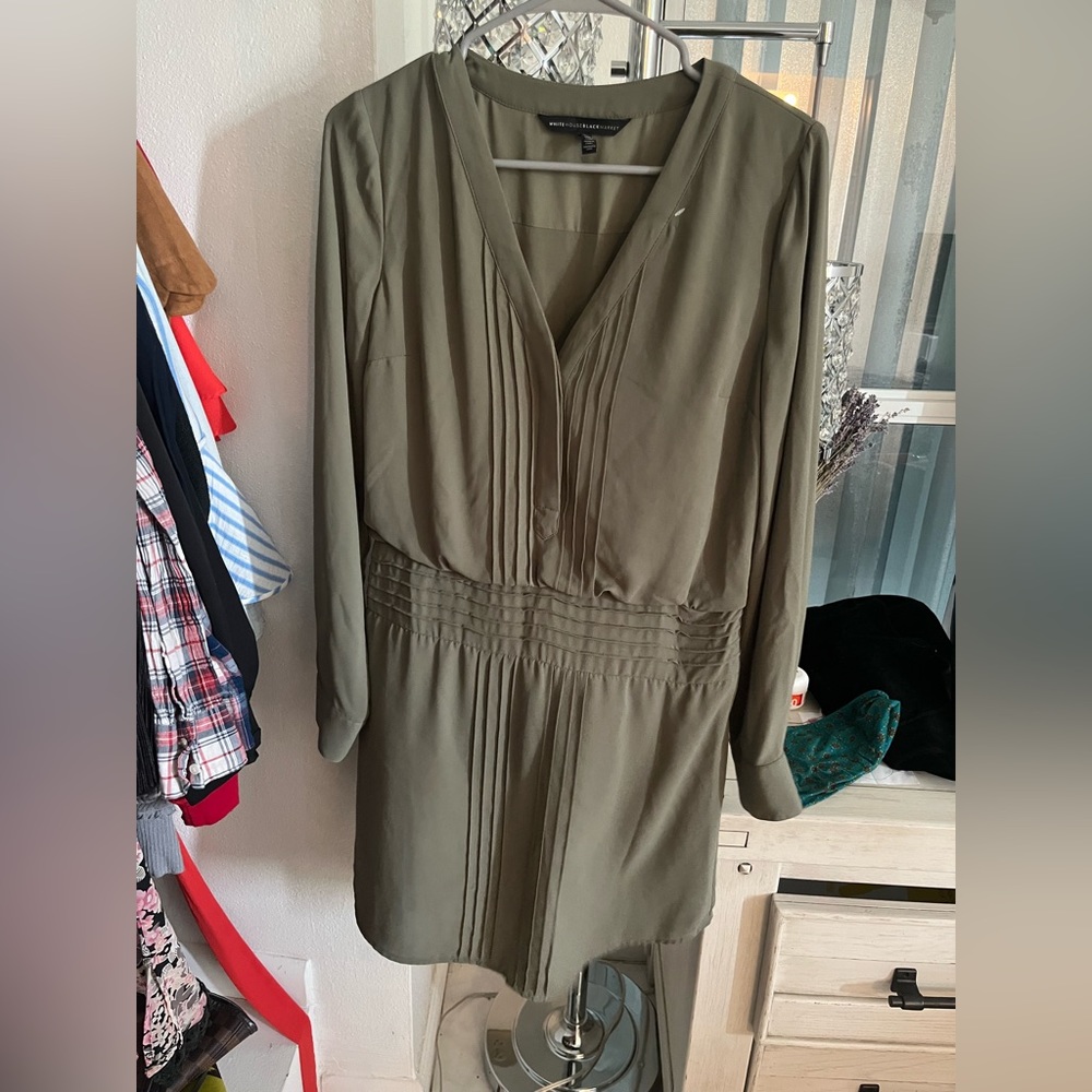 Brand new White House black market olive dress